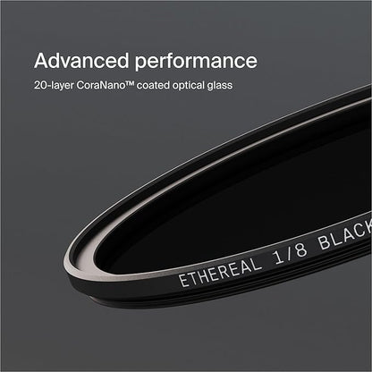 Urth 67mm Magnetic Ethereal Black Mist ⅛ Diffusion Lens Filter (Plus+) - Cinematic Effect, 20-Layer Nano-Coated Light Dispersing Particles