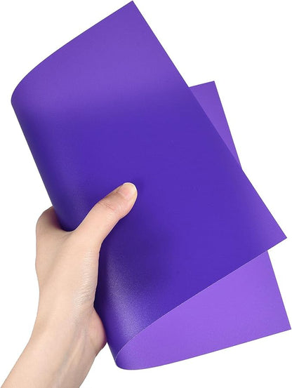 uxcell 4Pcs A4 Gel Light Lighting Filter Overlay Transparent Color Correction Plastic Vinyl PVC Sheets Photography Television Matte Purple,0.5mm