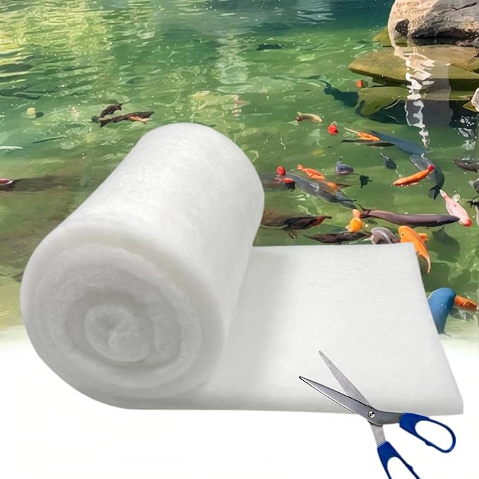 Aquarium Filter Floss 12"x72"x1" Thick Multi-Layer Filter Floss for Fish Tank, Polishing Aquarium Filter Pad, for Crystal Clear Water, Media Roll Cut to Size