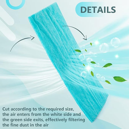 Tudomro 1 Roll 12 x 90 x 0.5 Inch Air Filter Material Vent Filters Plus for Air Conditioner Register Pads Cut to Replacement Floor Vent Filter Sheet for Home Indoor Dryer Air Purifiers