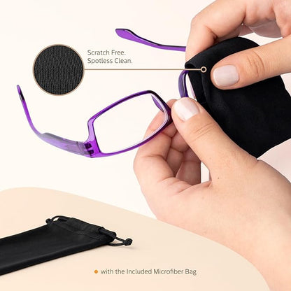 TruVision Readers Reading Glasses, Comfort Spring Hinges for Men and Women, 9501HP