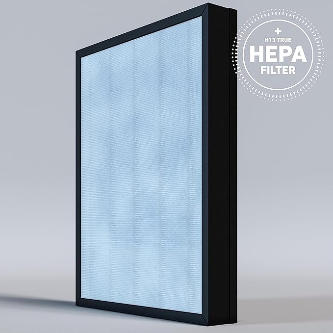 HATHASPACE HSP002 H13 True HEPA Filter Replacement, 4-Stage Air Purifier Filter with Activated Carbon, Zeolite, Pre-Filter & Cold Catalyst, Captures Dust, Smoke, Odors, VOCs, Easy to Install, 1 Pack