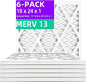 18x24x1 MERV 13 (6-Pack) Pleated Air Filter (Actual Size: 17.75" x 23.75" x 0.75") MPR 1900 & FPR 10, Furnace Air Filters, 18x24x1 air filter