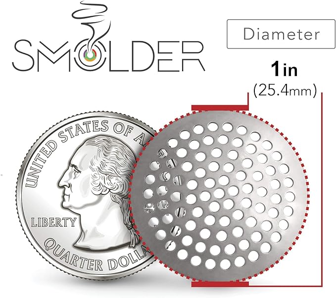 One Inch (1.0") Titanium Rigid Concave Filters - Utility Screens (5 Pack)