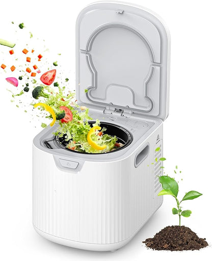Electric Composter for Kitchen, 2.5L (Max 3.3L) Smart Electric Kitchen Composter with Auto-Cleaning | Odorless | Low Noise | LED Display, Turns Food Waste to Fertilizer, Food Recycler for Home