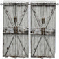 Vintage Gate Living Room Curtains 72 Inches length, Farmhouse Wooden Grain Shabby Chic Door Window Treatment Curtain Drapes, Light Filtering Drapes for Bedroom Laundry Room, 52"x72", 2 Panels