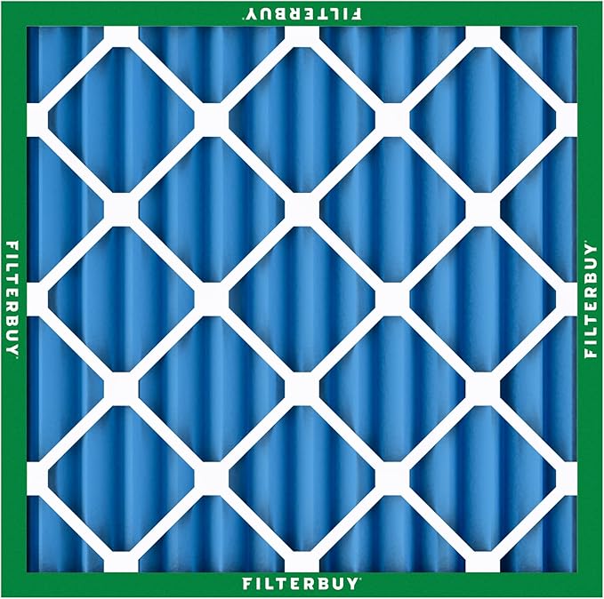 Filterbuy 16x16x2 Air Filter MERV 13 Optimal Smoke & Allergy Defense (3-Pack), Electrostatic Pleated HVAC AC Furnace Filters Replacement, Made in USA (Actual Size: 15.50 x 15.50 x 1.75)