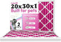 Colorfil 20x30x1 Air Filter (2-Pack) | Made in the USA | Color Changing | Remove Cat and Dog Odor | MERV 8 for Pet Hair Dander and Dust | 19.75"x29.75"x0.75" Exact Size