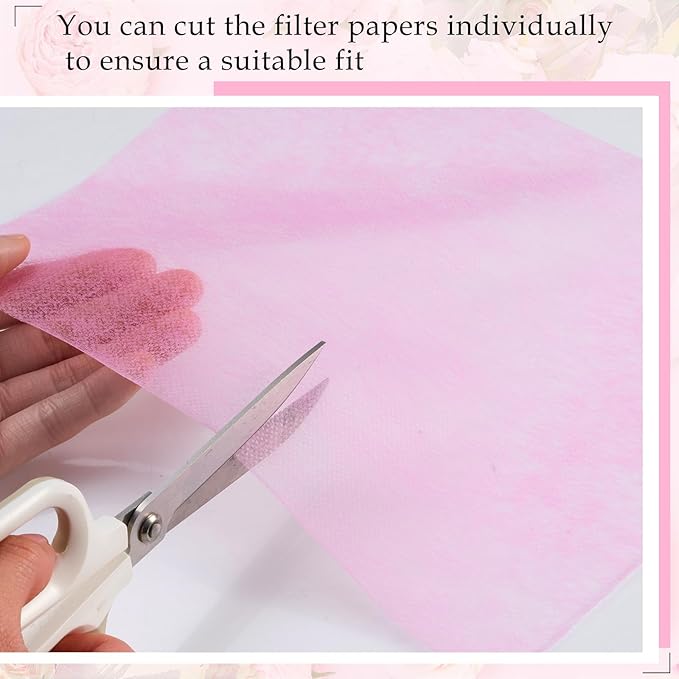400 Sheets Nail Dust Collector Filter Paper Disposable Nail Dust Suction Collector Filters Paper Sheets Portable for Salon Spa Tech Supplies Accessories (Pink)