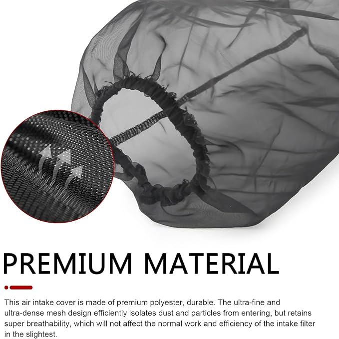 Car Cold Air Intake Filter Dustproof Cover, Universal Cone Protective Cover for High Air Intake Filters (Small)