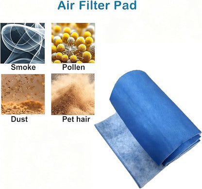 Air Vent Filter, 12x120 Inch Cut to Fit Air Vent Filters, MERV-6 Reusable for Home Ceiling, Grilles, HVAC Vent– Includes 48 Adhesive Hooks
