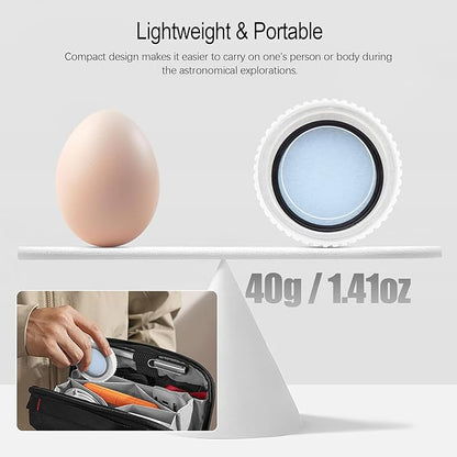 Astromania Telescope Filter 2 Inch - #82A Blue, Planetary Filter for Astronomy Telescope & Eyepiece, Telescope Color Filter for Enhancing Contrast in Lunar Planetary Observation