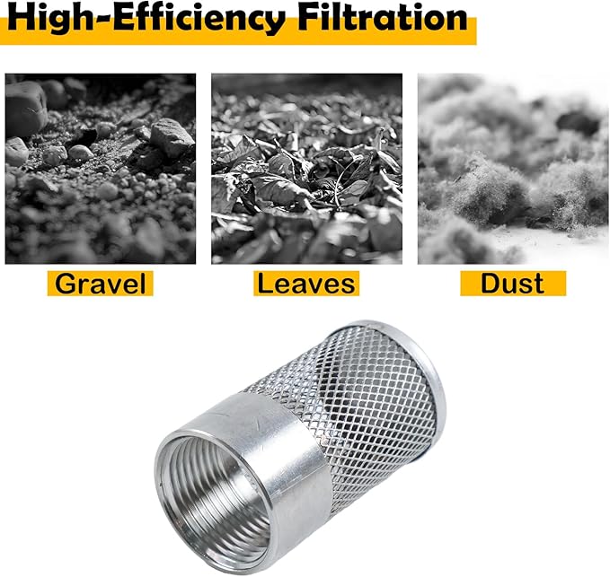Dia Hose Inlet Suction Strainer Filter, Stainless Steel Water Pump Filter for Garden Irrigation, High Pressure Water Pump, Sprayer & Plumbing Systems (30mm)
