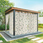 Leaf Outdoor Curtains for Patio Summer Jugal Leaves Pastoral Plant Linen Waterproof Outside Curtains with Grommet Top Weatherproof Curtain for Cabana Pergola Gazebo, 1 Panel, 54" W x 108" L