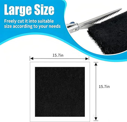 Paint Spray Booth Exhaust Filter Pad,Activated Carbon Ventilation Cotton for Spray Booth - Easy Replacement with Velcro, Efficient Air Filtration (3pcs-black-15.7 * 15.7in, 15.7 * 15.7)