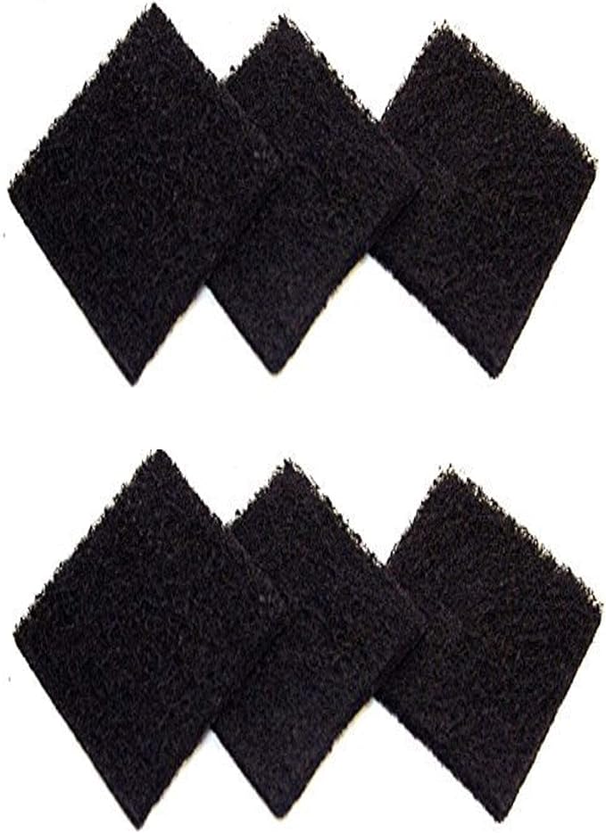 6 Pack Activated Carbon Compost Caddy Filters Kitchen Compost Collector Replacement Filters Compatible with ECO 2000 Compost Collector (1.97 Inch Thickness)