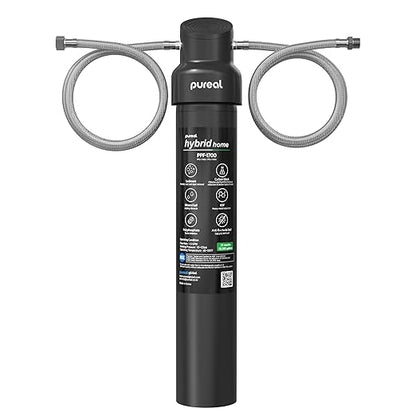 Pureal Hybrid Home PPU-1700K Under Sink Water Filter System, 20K Gallons, NSF/ANSI 42&372, Mineral Sediment Carbon Block KDF Polyphosphate Filter for Scale & Lead & Chlorine