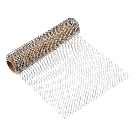 uxcell 8 Mesh 39" x 10" Woven Wire Mesh, 316 Stainless Steel Air Vent Filter Screen, Window Screen Mesh for DIY Projects Vents Cover Filtration Animals Fence