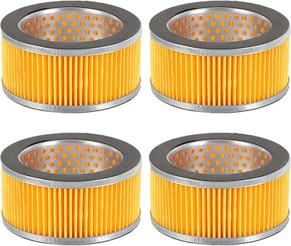 PATIKIL 4.2 x 2 Inch Air Compressor Intake Paper Filter 4 Pack Piston Type Air Filter Elements Replacement for Blowers Generators Filter Particles to Reduce Noise, Yellow