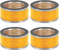 PATIKIL 4.2 x 2 Inch Air Compressor Intake Paper Filter 4 Pack Piston Type Air Filter Elements Replacement for Blowers Generators Filter Particles to Reduce Noise, Yellow