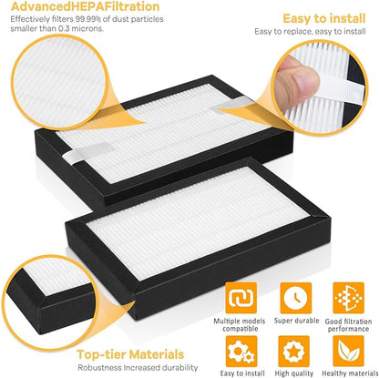 4 Pack EF-12 62731 52731 HEPA Media Vacuum Exhaust Air Filters for Kenmore Canister Vacuum Cleaner 81615 81614 BC4026, Compare to Part# 591021101