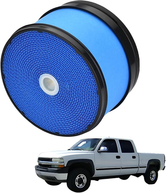 A3087C Engine Air Filter Compatible With 06-10 Silverado/Sierra 2500HD,07-10 Silverado/Sierra 3500HD,07 Silverado/Sierra 2500HD 3500 Classic, 6.6L 8Cyl Replaces P610875