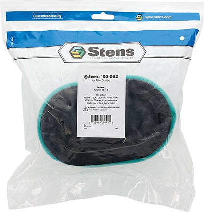 Stens 100 062 Air Filter Combo, Compatible with Kohler 16 083 04-S, Enhanced Engine Protection, High-Efficiency Filtration, High-Efficiency, Durable, Easy Install for Lawn Mowers