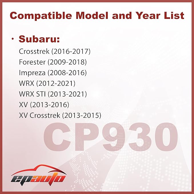 EPAuto CP930 (CF10930) Cabin Air Filter Replacement for Subaru Forester (2009-2018), WRX (2012-2021), WRX STI (2013-2021), Impreza (2008-2016), Crosstrek, XV Crosstrek (2013-2017)