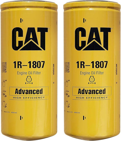 Caterpillar 1R-1807 Advanced High Efficiency Oil Filter (Pack of 2)