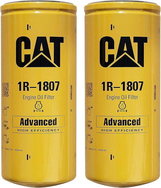 Caterpillar 1R-1807 Advanced High Efficiency Oil Filter (Pack of 2)