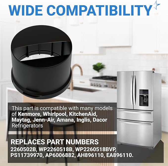 BlueStars 2260518B 2260502B Refrigerator Water Filter Cap Replacement – Compatible with Whirlpool & Kenmore Filters - Replaces WP2260518B WP2260518BVP PS11739970