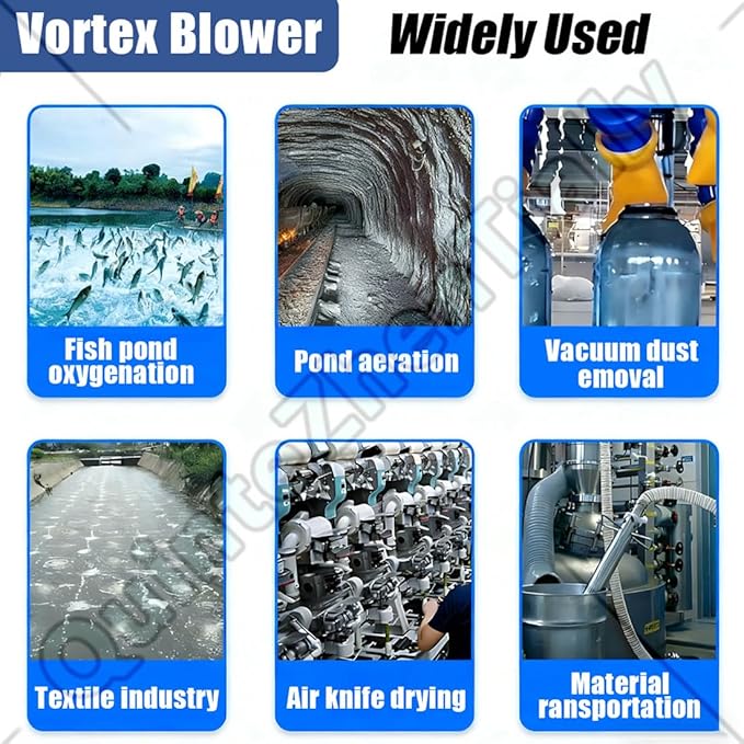 Vortex Ring Regenerative Blower,Single Phase High-Pressure Industrial Vacuum Pump,Electric Air Pump,for Industrial Applications,Construction Sites,Fish Pond Aeration 1500W/2.01HP