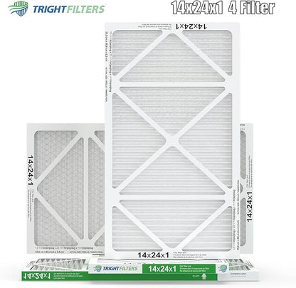 14x24x1 Air Filter 4 Pack, MERV 8 Pleated Dust Defense Air Filters Replacement Air Conditioner HVAC AC Furnace Filter, Durable and Lightweight