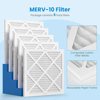 CADPXS MERV-10 Filter Replacement Set for CADPXS Shield 550 Air Scrubber (Pack of 5)