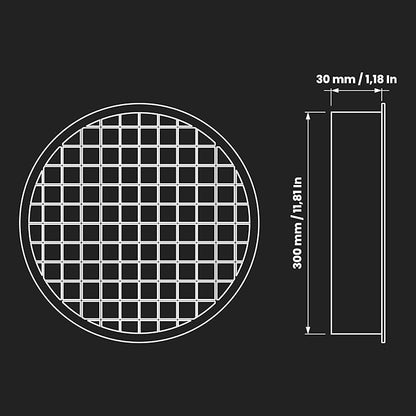 Repa Market Ø12 Inch Duct Cover – Galvanized Steel Round Duct Cap with Mesh Screen – HVAC Exhaust or Intake Vent – Exterior Pipe Air Outlet – Spiral Ventilation Ducting Metal End Plug