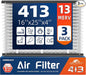 3 Pack 413 Replacement Air Filter, MERV 13,Actual Size: 16"x28"x4", Nominal Size: 16x25x4, HVAC Furnace Filter, Compatible with AprilAire Models 4400, 3413, 2416, 2413, 1610, 1413