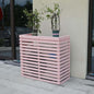 Wood Air Conditioner Fence Screen - Hide Outdoor Unit Stylishly with Tall Weatherproof Shutters Central Air Conditioner Covers (Pink L105Xw45Xh95Cm)