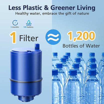 6 Pack Water Filter Replacement Compatible with All PUR®, PUR®PLUS Faucet Filtrat-ion Systems, RF-9999® Faucet Water Filter, High Efficiency Filtration and 18-Month Value, NSF Certified, Blue