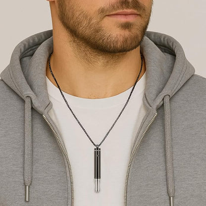 ASTOFLI Quit Smoking Breathing Necklace for Adults - Flavored Stress Breathing Necklace Stop Smoking for Women - Breathlink for Men Meditation Breathe Anxiety Whistle Necklaces inhaler Breathlace