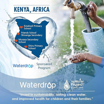 Waterdrop Faucet Water Filter, Replacement for Brita® Filter, Brita® Faucet 36311 On Tap Water Filtration System, FR-200, FF-100 Replacement Filter, White (3 Packs)