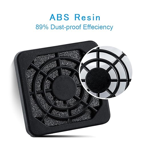 [2 Pack] ELUTENG 40mm Fan Filter Dustproof Cover USB Cooling Ventilator Plastic Grill 40 * 40mm USB Fan Blower Mesh Kit Compatible for DIY 4cm Computer Case Fan Dirt Filtering