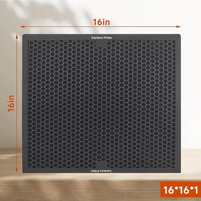 Air Scrubber Carbon Filters Mesh for Dri-Eaz, VEVOR, Mounto and BlueDri Air Purifier, Compatible with Drieaz for HEPA500, BD-AS-550 & F301H, 16'' x 16'' x 1'' inches（3 Pack）