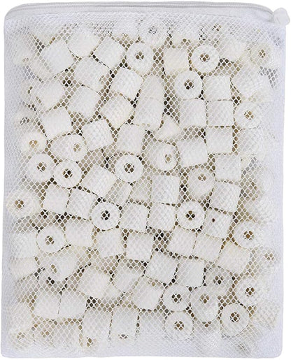 Wave Point Aquarium Filter Media Kits, 1 lb Activated Carbon + 50pc Bio Balls +1 lb Ceramic Ring (Triple Pack)