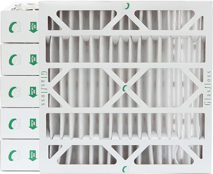 Glasfloss ZL 20x20x4 MERV 13 (FPR 10) 4" Inch Air Filters for AC and Furnace. Case of 6. Actual Size: 19-1/2 x 19-1/2 x 3-3/4