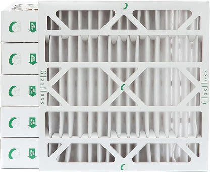Glasfloss ZL 20x20x4 MERV 13 (FPR 10) 4" Inch Air Filters for AC and Furnace. Case of 6. Actual Size: 19-1/2 x 19-1/2 x 3-3/4