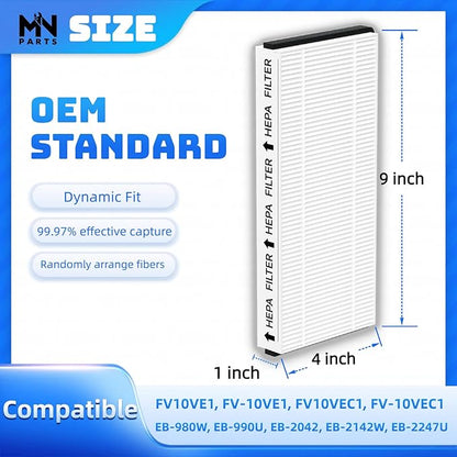 FV10VE1 Air Filter Replacement Compatible with Panasonic Energy Recovery Ventilator FV10VE1 FV-10VE1 FV10VEC1 FV-10VEC1 FV10VEC2 4Packs Ventilation Fan Air Filter for Clean Indoor Air