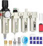 1/2" NPT Industrial Air Dryer for Compressor,4 Stage Air Compressor Water Separator System,Filter Oil Water Separator Dryer for Plasma Cutter and Paint Spray,Auto Drain