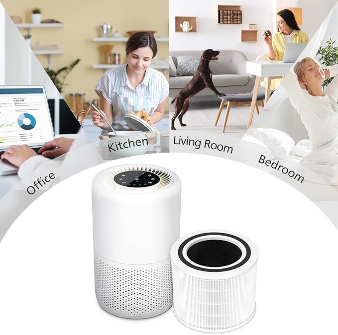 Core 200S-P Replacement Filter Compatible with LEVOIT Core 200S Smart WiFi Air PuriFier, Core 200S-RF Air Filter, White, 3 Pack