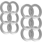 Oil Drain Plug Washer Gasket Seal - 12pcs - 20mm+18mm - Replacement for Honda/Acura - PN 94109-20000 (6pcs), 90471-PX4-000 (6pcs) - 1990–2022