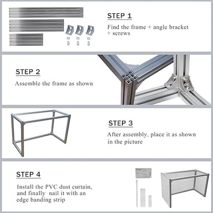 FFU HEPA H14 Filter Laminar Flow Hood Clean Bench Bracket,Use with Laminar air Flow Hood，Suitable for Clean Room/Laboratory/Clean Room/Mushroom Room，Updated Fan Filter Unit，Clean shed